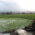 hail on ground with passing wintry shower