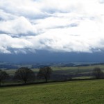 passing rain clouds